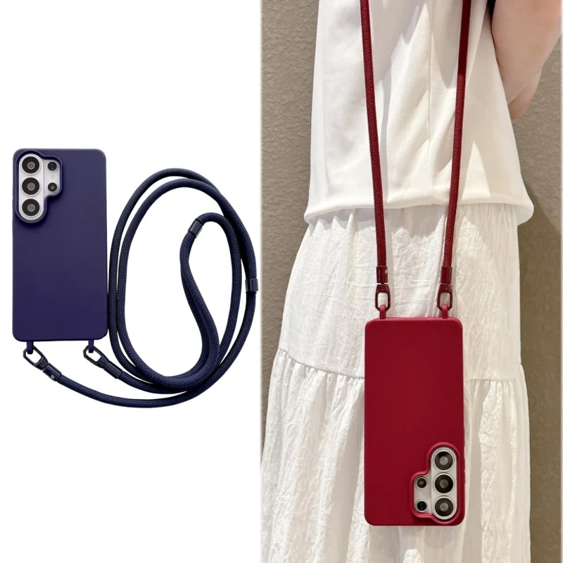 Lanyard Case For Samsung Galaxy A37 A57 A17 A16 A26 A36 A56 A55 A35 Shockproof Crossbody Neck Cord Strap Outdoor Travel Cover