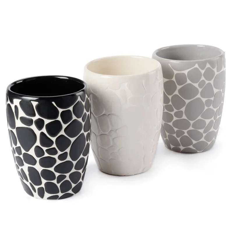 Concave and Convex Pebbles Personalized and Creative Ceramic Brushing and Mouthwash Popular and Cute Cup and Toothbrush