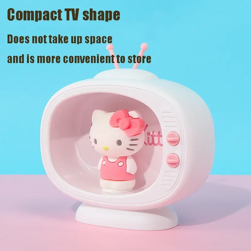 Kawaii Sanrio Anime Figuur Mijn Melodie Hello Kitty Night Light Desktop Tv-Model Versieren Omgevingslicht Kerstcadeau