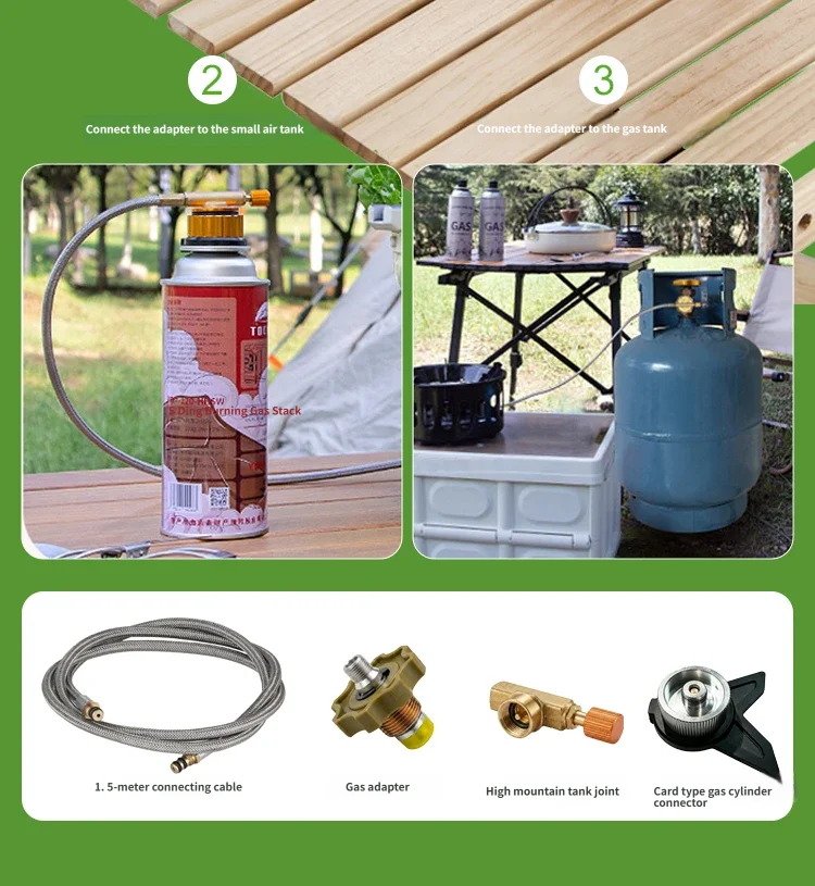 21000W 9-Core Camping Stove High-Power Gas Burner Strong Fire Power Portable Tourist Burner Windproof Stove Burner for Outdoor