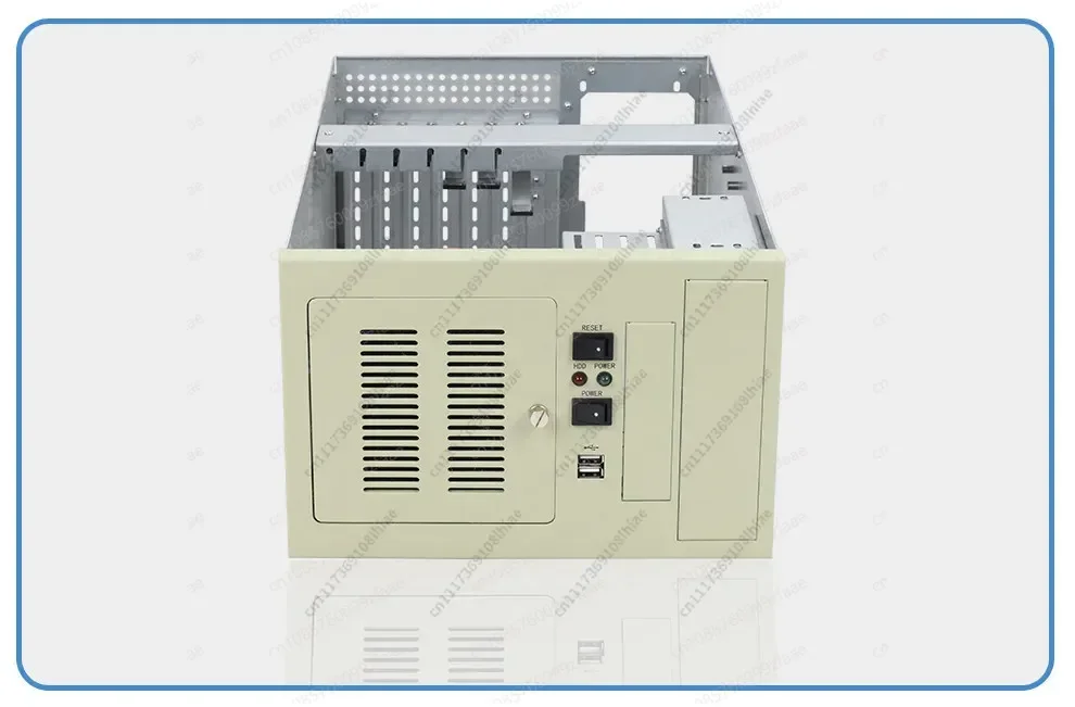 2406 Wall-mounted Chassis For Security Monitoring, Supports Long Industrial Cards & ATX Power Supply, Rear Panel