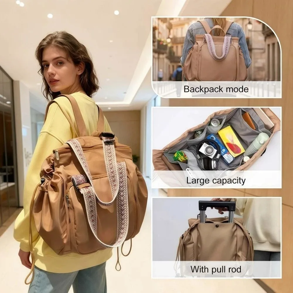 Multifunctional Travel Storage Bag Cradle Design Large Capacity Women's Backpack Lightweight Durable Mommy Bag Mother Outing