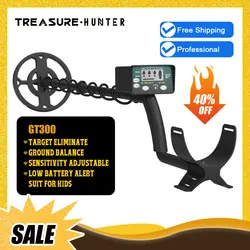 Treasure Hunter GT300 Metal Detector Professional Underground Detector De Metales Pinpointing Gold Detector Waterproof IP68