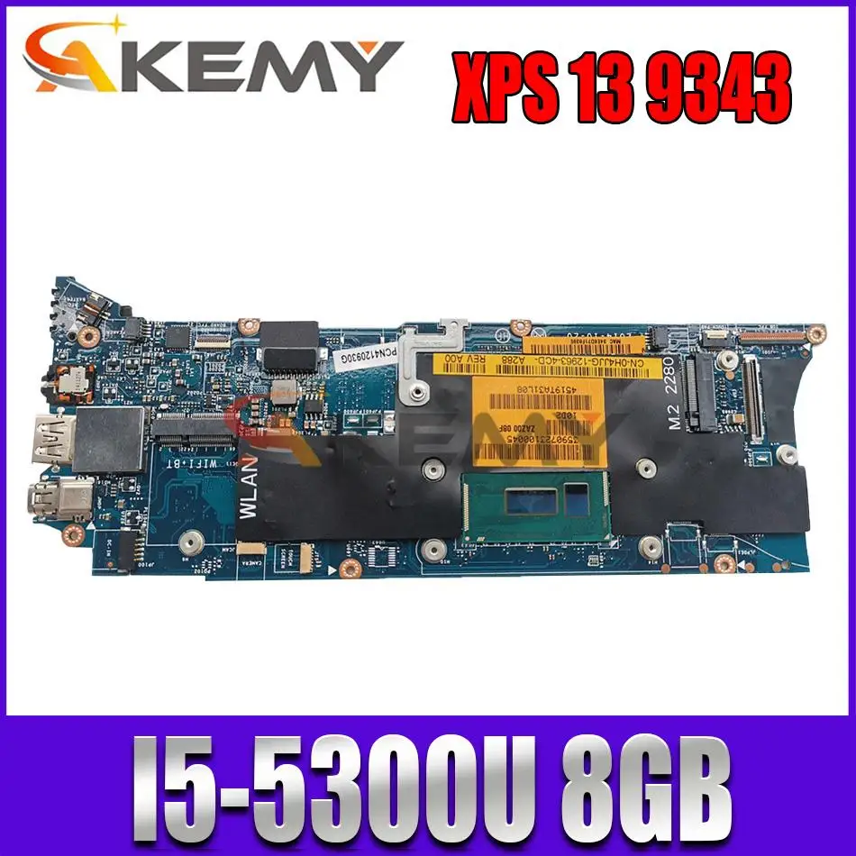 

Материнская плата для ноутбука Dell XPS 9343 P54G LA-B441P I5-5200U I7-5500U, 4 ГБ ОЗУ, материнская плата для ноутбука, полностью протестирована 13