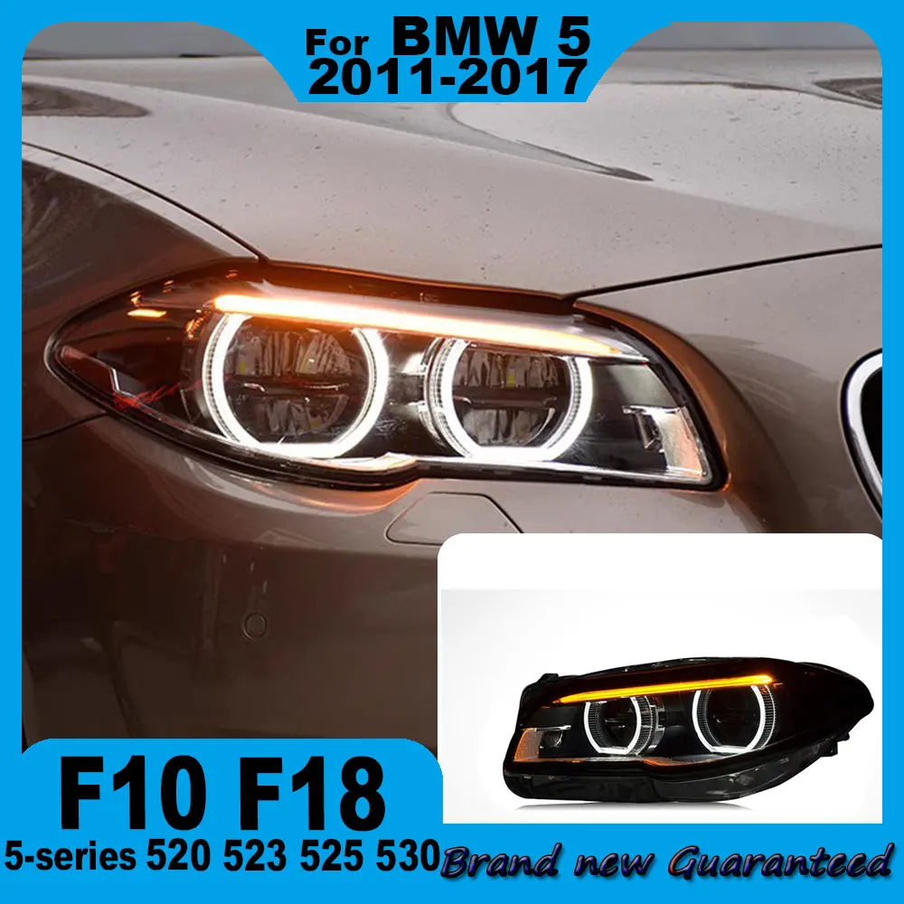 Car Headlights For BMW 5 Series F10 F18 2011-2017 LED Car Lamps Daytime Running Lights Dynamic Turn Signals Car Accessories 2pcs