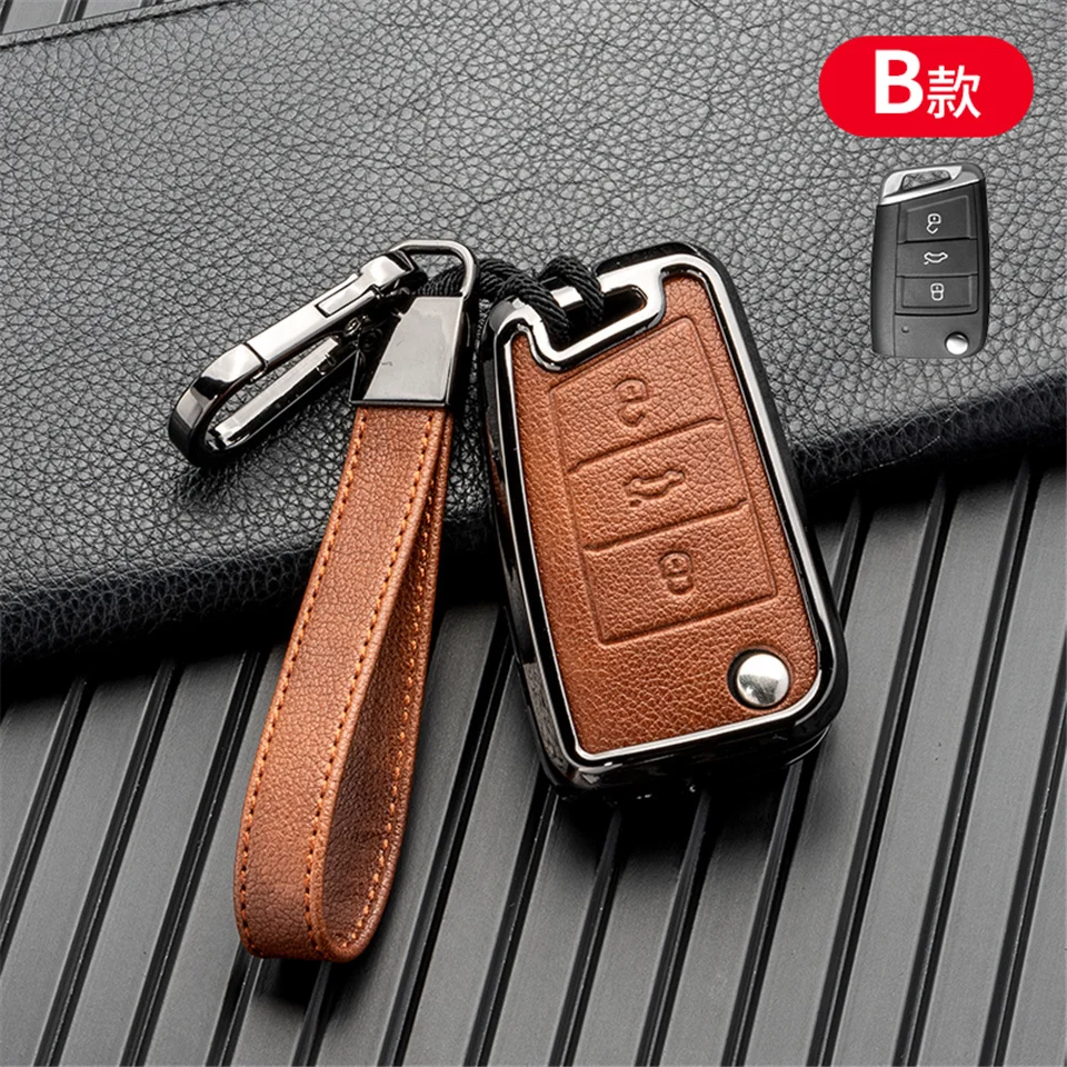 Car Key Case Cover For Volkswagen VW Golf 7 gti mk7 r Touran Skoda Octavia 3 Superb Karoq Kodiaq Seat Leon mk3 Ateca Accessories