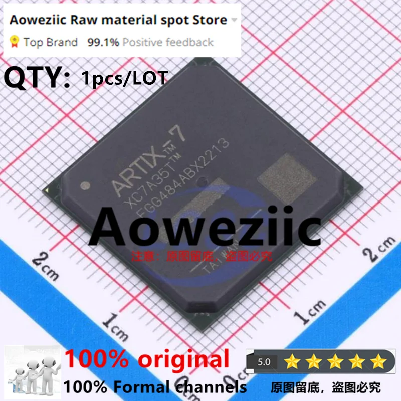 Aoweziic  2024+  100% New Original  XC7A35T-2FGG484I  XC7A35T 2FGG484   BGA484  Embedded Programmable Chip