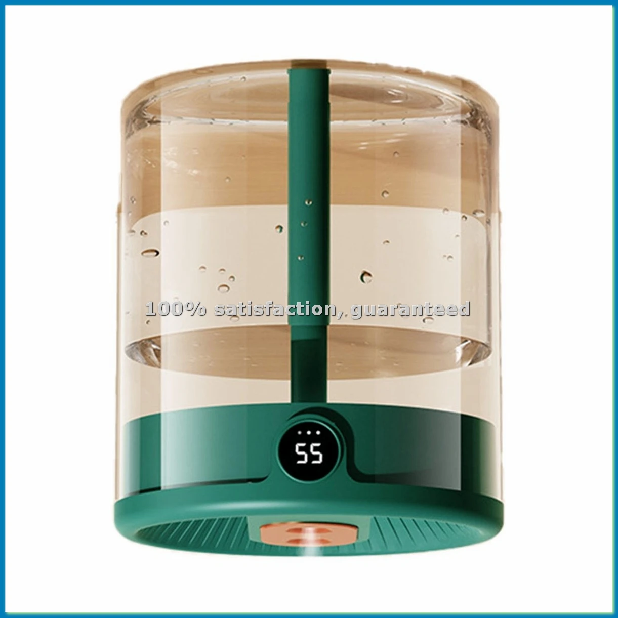 

Увлажнитель воздуха H2O, емкость 2 л, двойная насадка, с ЖК-дисплеем уровня влажности, диффузор для эфирных масел, портативный USB, зеленый-ABRM