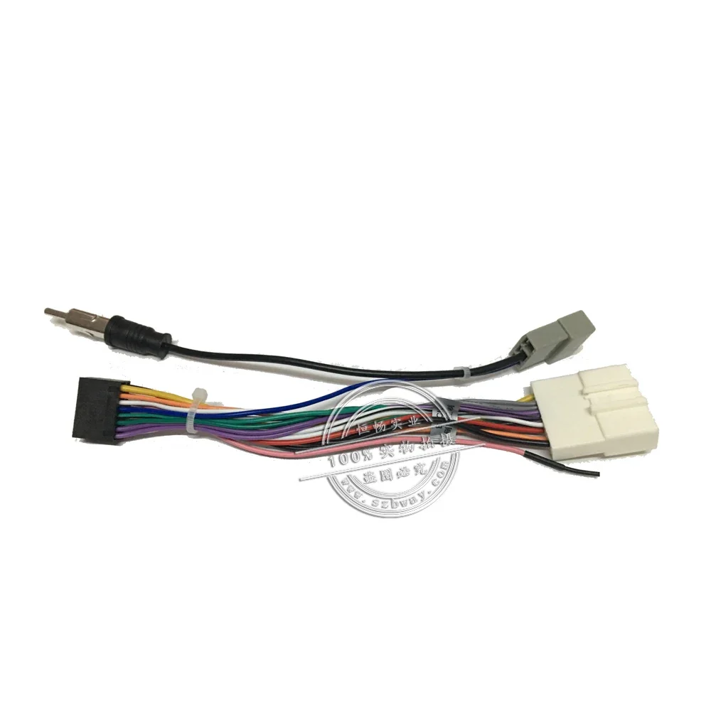 Car Stereo Female ISO Radio Plug Power Adapter, Cablagem, Especial para Nissan Tiida, Cabo de Alimentação ISO Harness