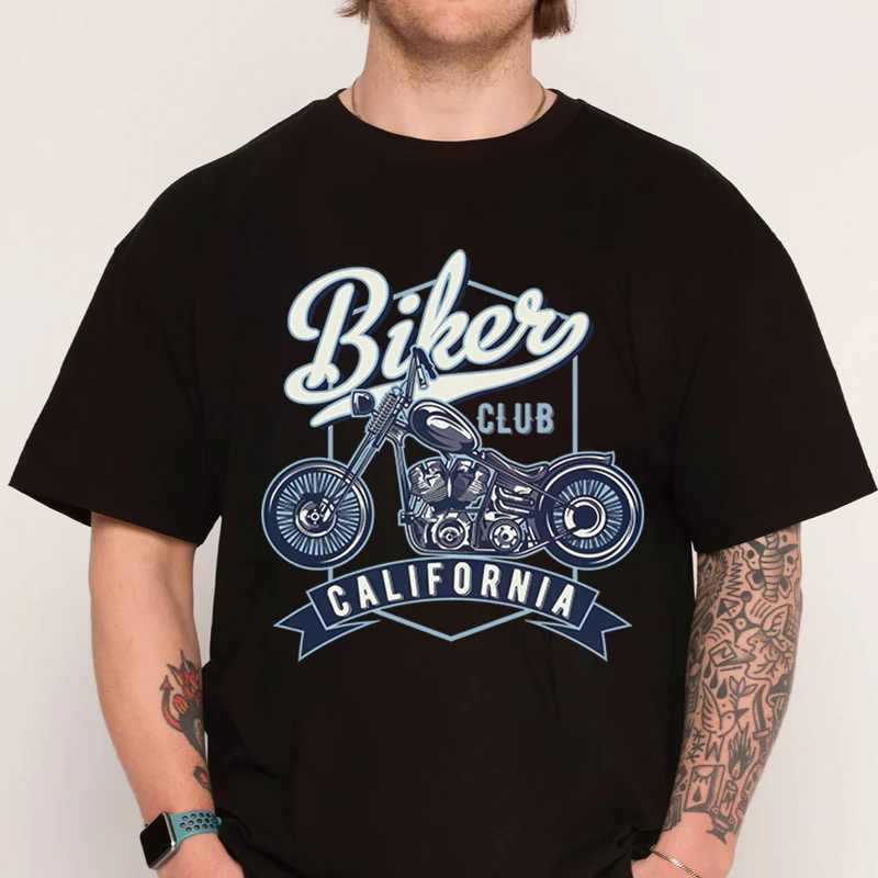 

Футболка на тему мотоцикла, дизайн, мужская рубашка из 100% хлопка, повседневная одежда с короткими рукавами, футболки с круглым вырезом