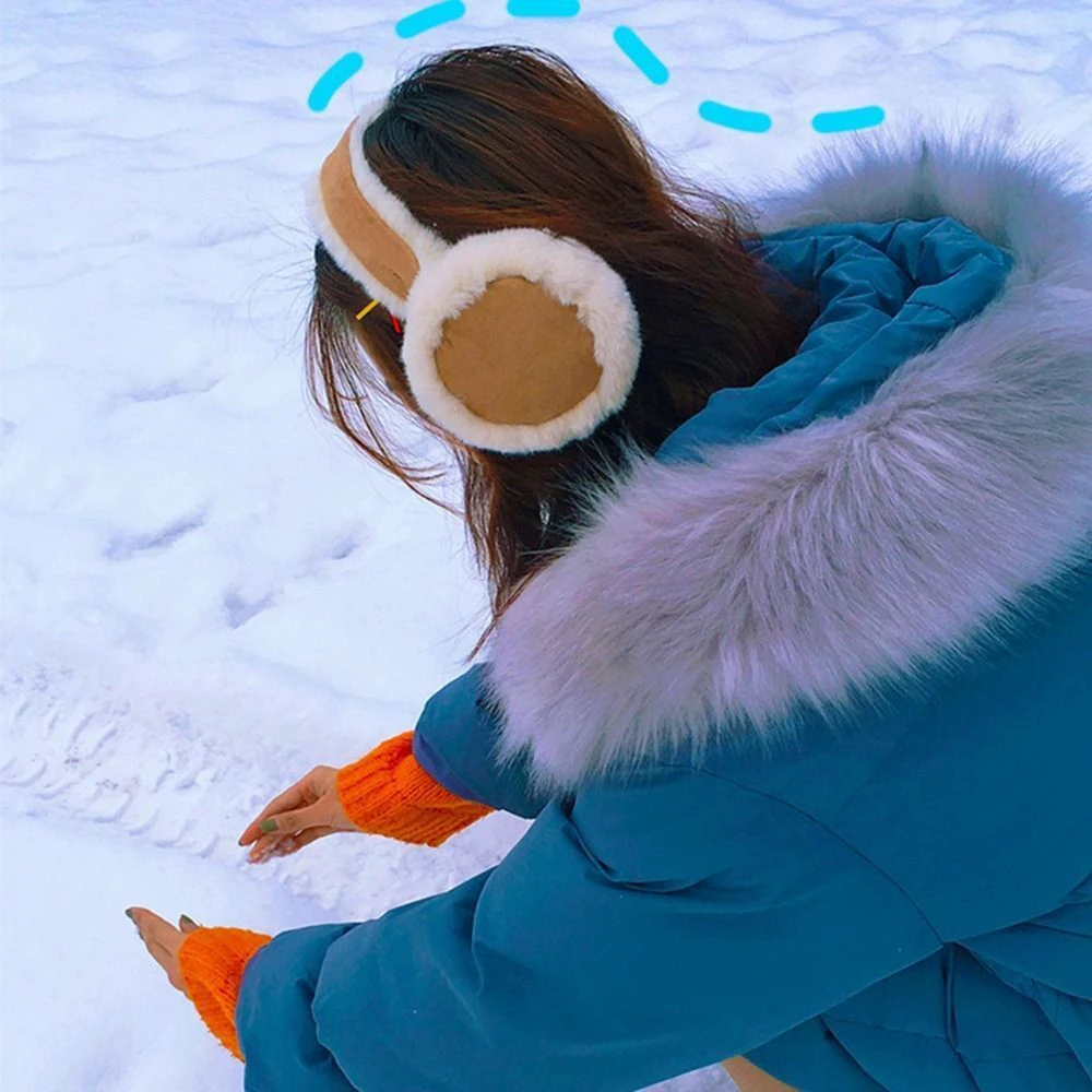 Hochwertige Plüsch-Ohrenschützer für den Winter, warm, faltbar, Ohrenwärmer, weicher Kälteschutz, Ohrenklappe für den Außenbereich