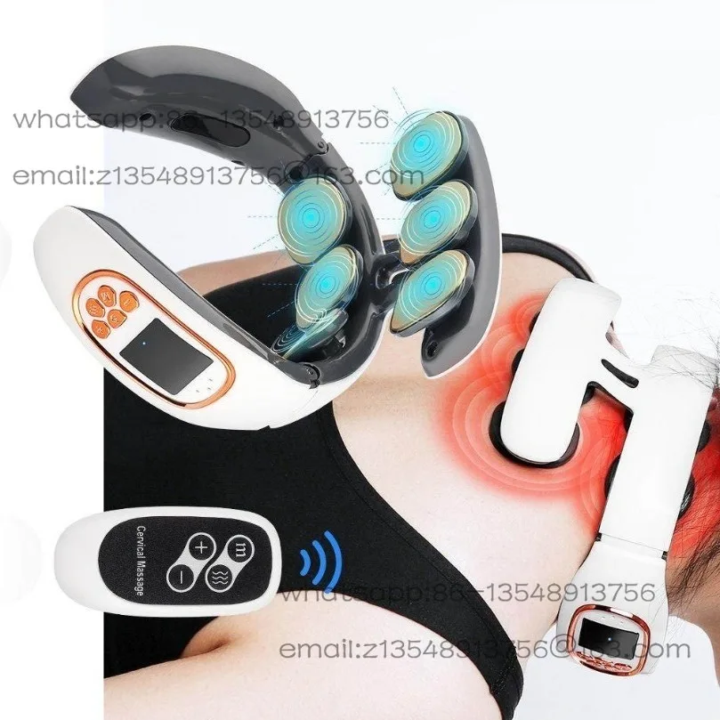 Massager Cervical Spine Pulse Physiotherapy Shoulder Multifunctional Electric Household Smart Artifact Heating Head 6