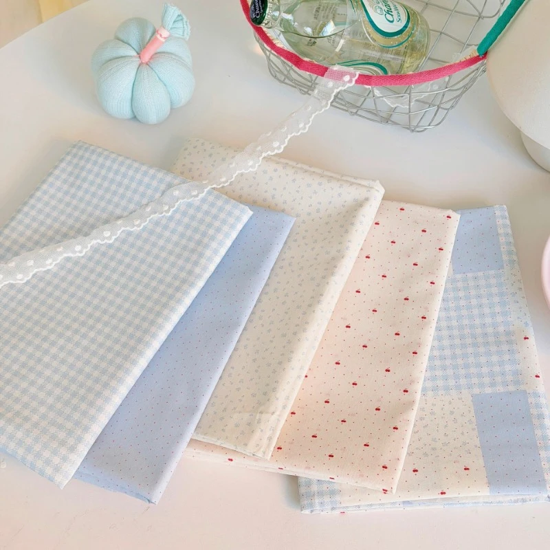 Korean Style Plain Pure Cotton Printed Fabric for Sewing