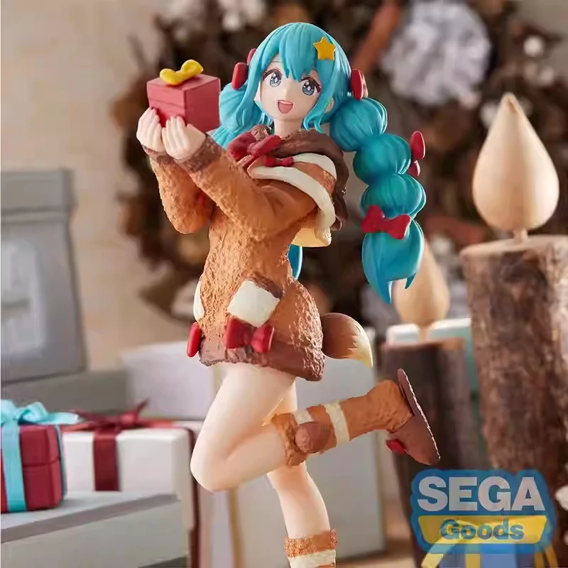 21cm Genuine SEGA SPM Hatsune Miku 2022 Winter Christmas Action Figure Model Toys Gift for Birthday