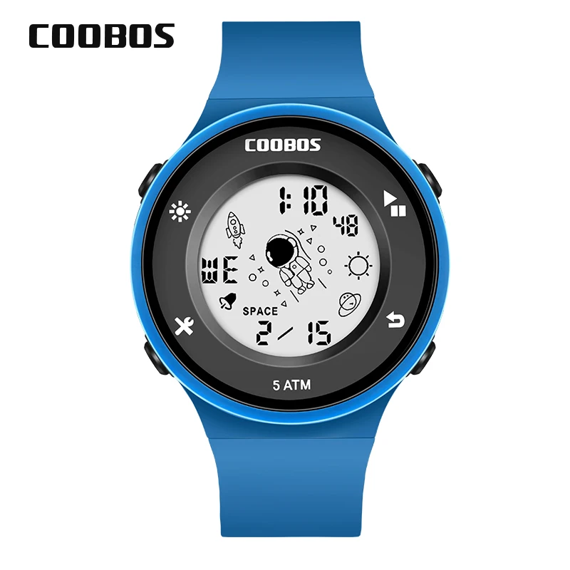 COOBOS Digital Watches for Children Waterproof Sport Electronic LED Watch Alarm Clock Week Display Casual Kids Watch reloj nino