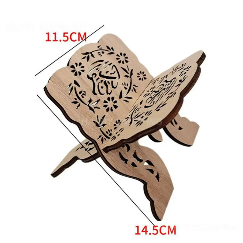 Ramadan Decoration 2023 Wooden Eid Mubarak Quran Holy Book Stand Holder Islamic Muslim Koran Ramadan Decoration