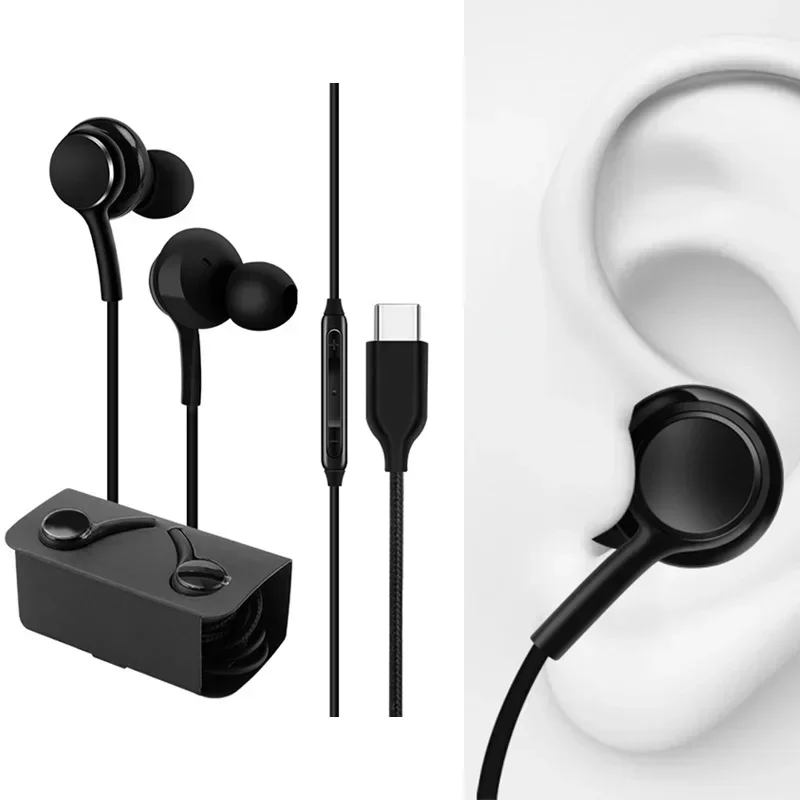 

Type C Wired Headphones Premium Audio Experience For Samsung For Galaxy S23 S21 S22 Ultra Plus Headphones