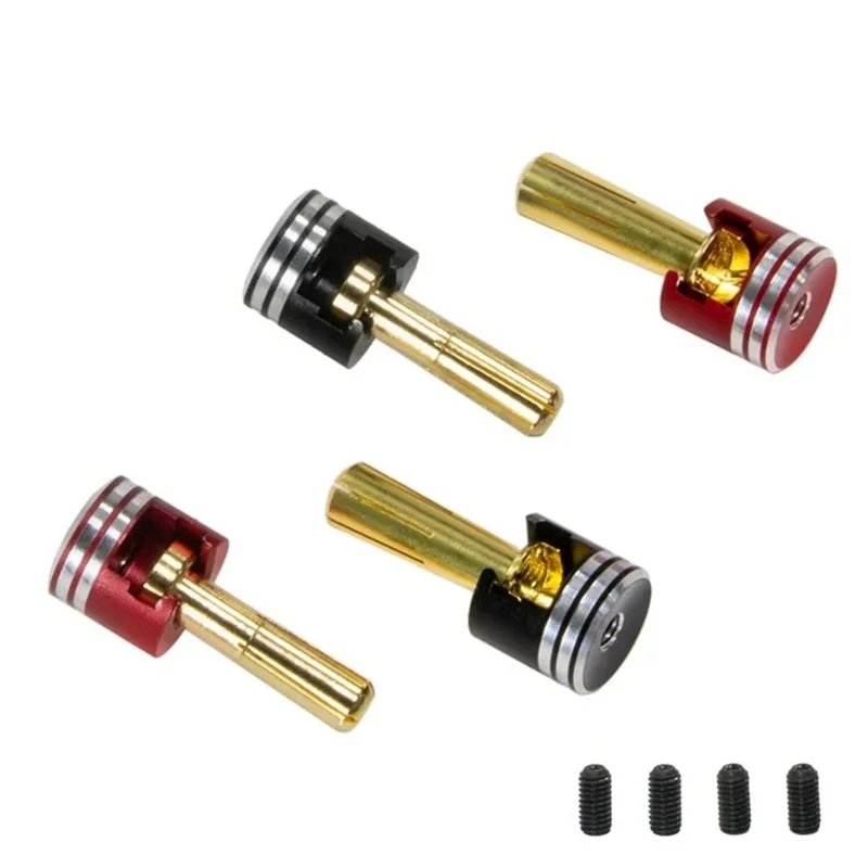 

Exquisite-Welding-Free Hard Shell Metal Heatsink Bullet Plugs & Grips 4Mm/5Mm Set For 1/10 Off-Road Truck RC Car Upgrade Parts