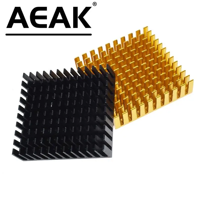 AEAK 14*14*8mm Golden Black Aluminum Radiator IC Heat Sink Heat Sink 40 x 40 mm x 11 mm / 28 x 28 x 6 / 25 mm