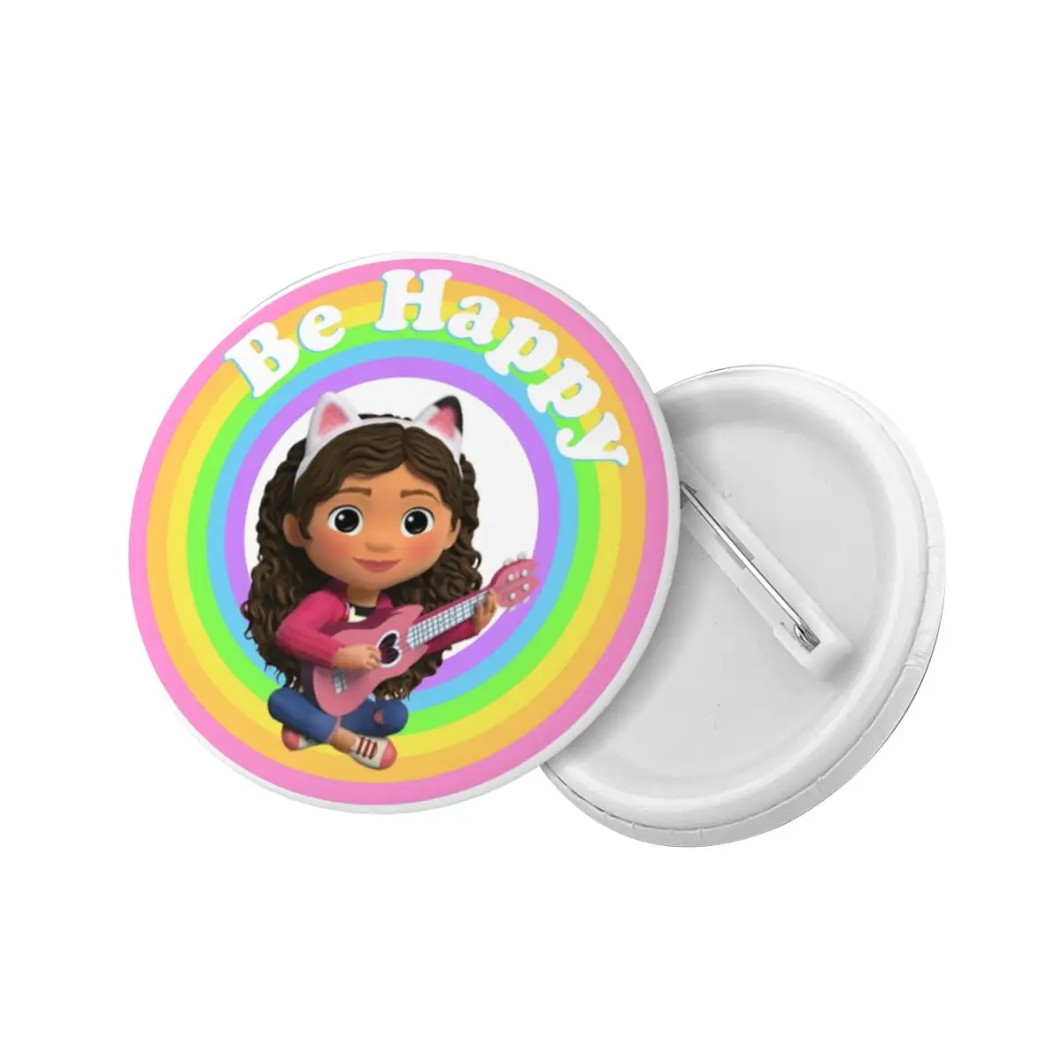 Gabbys Dollhouse Pin Back Buttons for Backpack Customizable Cartoon Animation Tv Badges Brooches Pinback