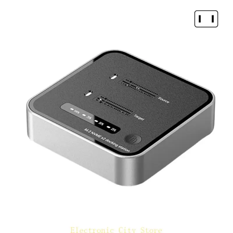 

Efficient M.2 NVMe Solid disk Duplicator 20Gbps Fast Speed Copier Support Double Bay Dock for Fast Cloning HU8D