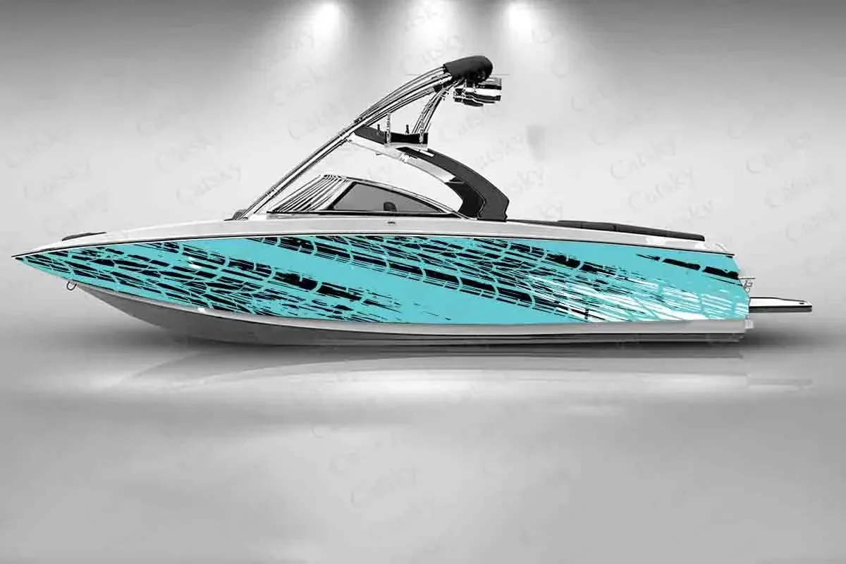 

Splash Vector Abstract Graphics Boat Fashion Sticker Packaging Waterproof Custom Marine Ship Sticker Wrap Vinyl Decal Decoration