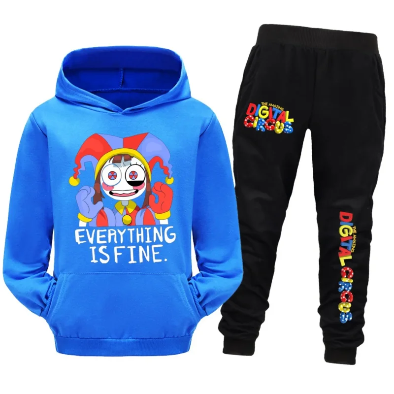 2024 Hot The Amazing Digital Circus Kids Clothes Boys Fashion Sport Tops Suit Baby Girls Hoodie Pants Set Children Costume