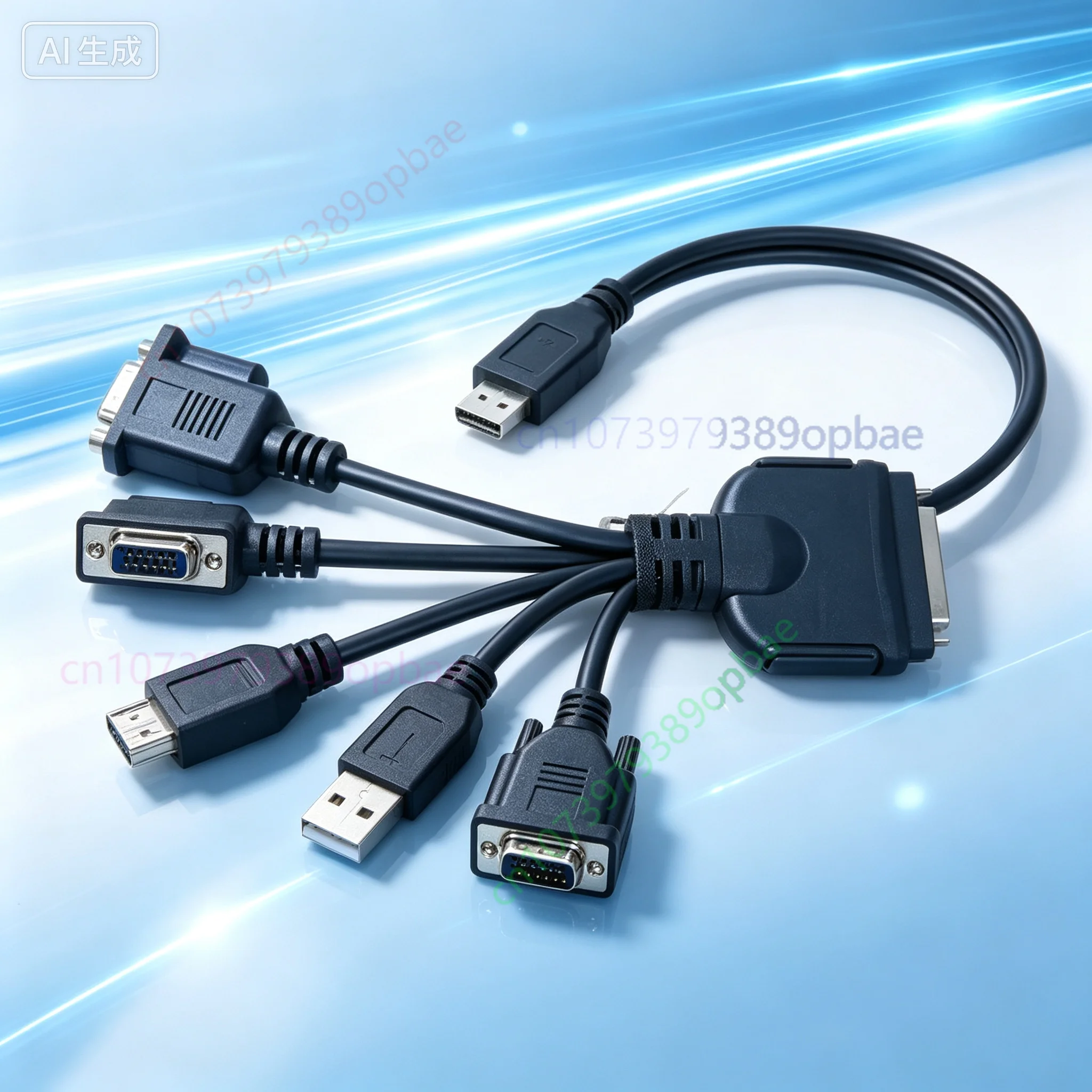 Replacement UCS KVM Dongle Cable Adapter for Cisco 37-1016-01 VGA Serial USB DB9