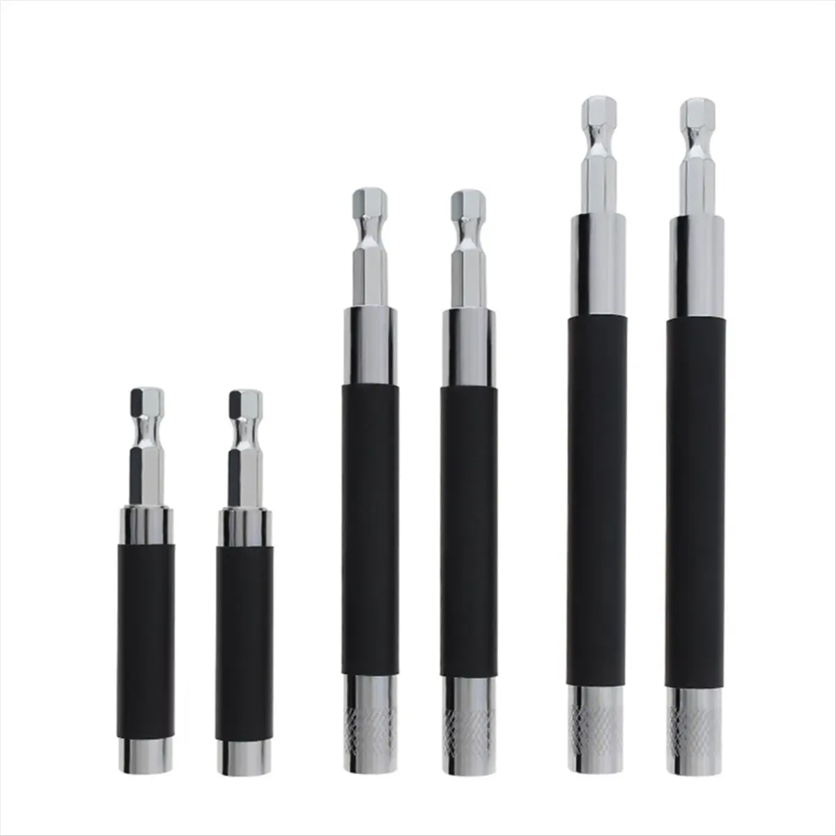 A24I 6pcs Scalable Magnetic Drive Guide Drill Bit Tip Holder, 80/120/140mm Screwdriver Bit Holder Extension Bar Adapter