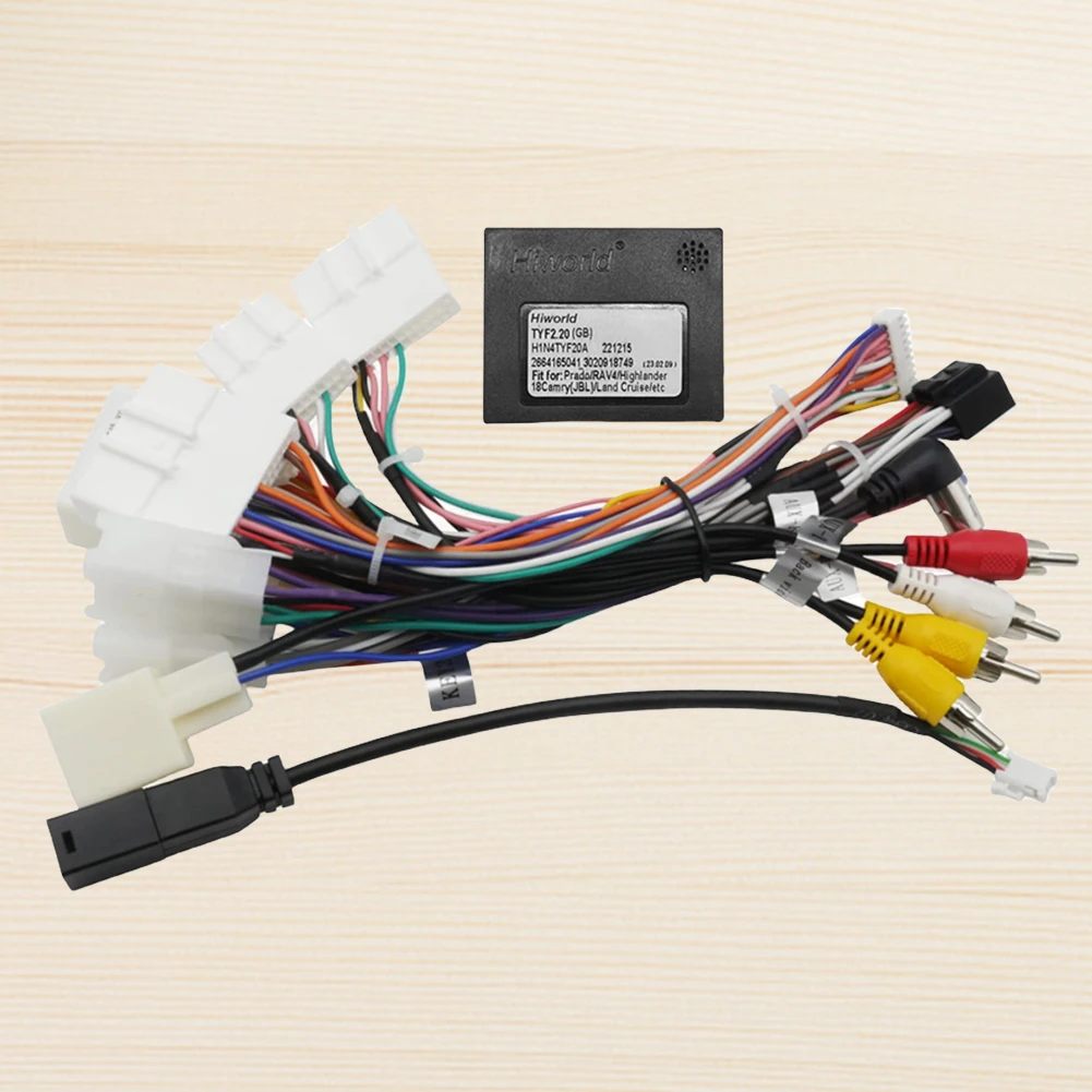 

Radio Wiring Harness Canbus Box Car Stereo Audio Power Wiring Harness Cable Power Cable Connector for Toyota RAV4 2013-2015