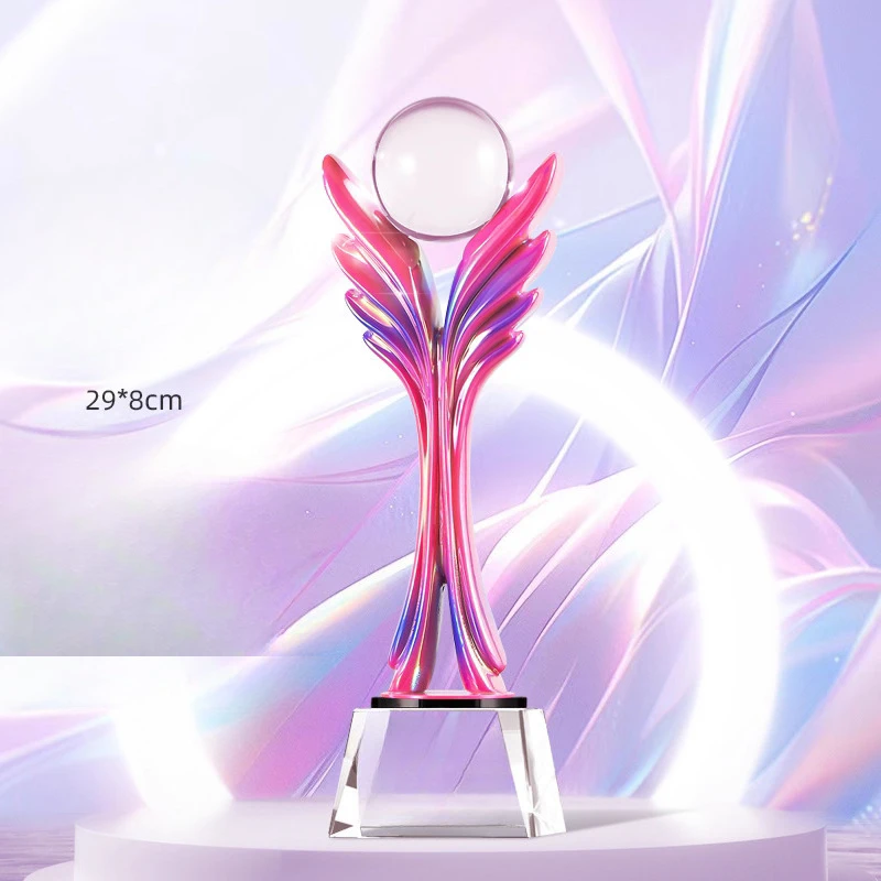 

Customized High-end Resin Trophy, Annual Meeting Employee Celebration Souvenir, Excellent Awards Decor, Blank Crystal Ball , 1Pc