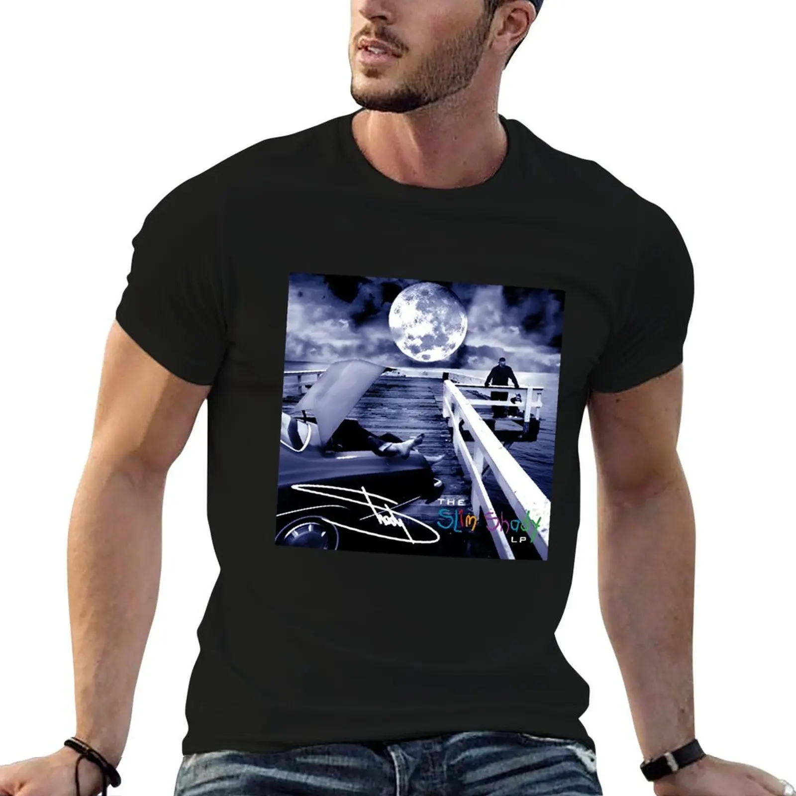 

The Slim Shady LP album with moon T-Shirt man t shirt summer anime t shirts for man t shirt man casual T-shirt