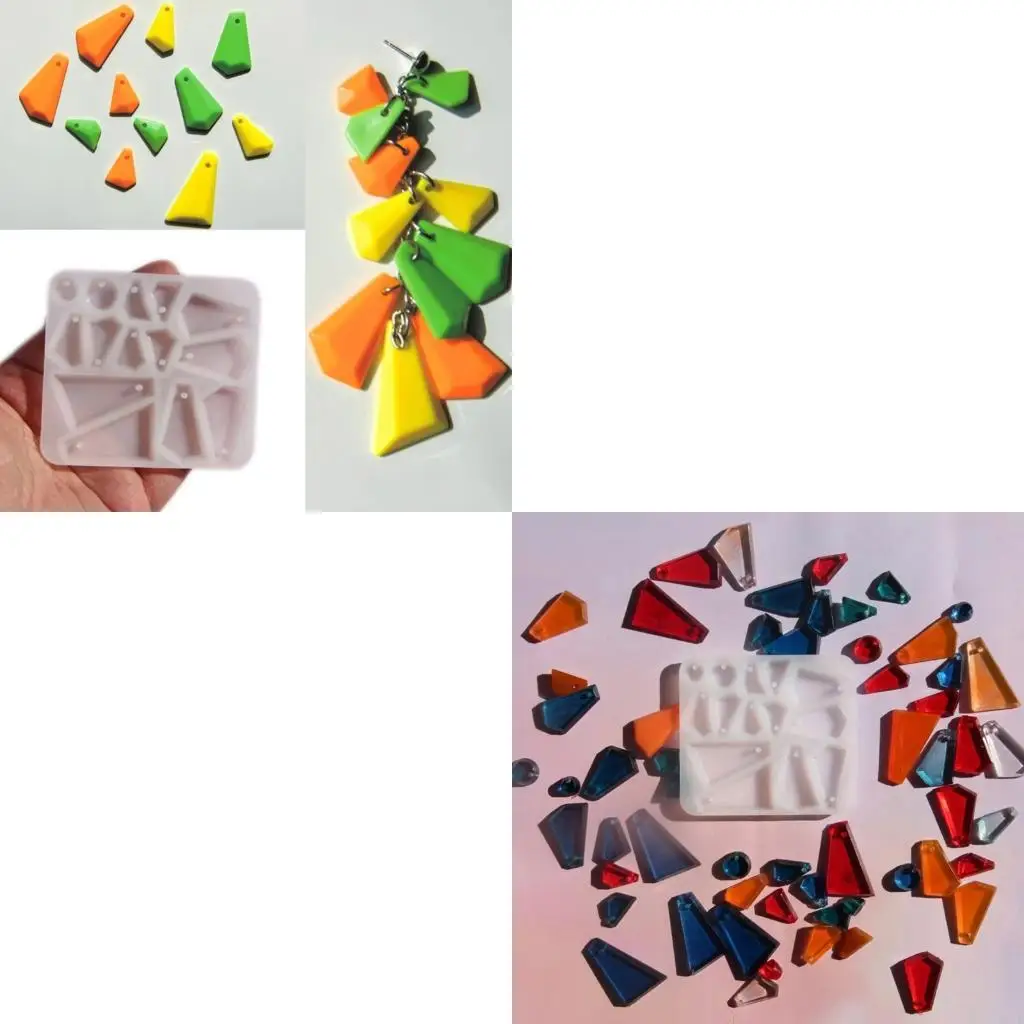 

Soft Silicone Mold Irregular Easy Demold Neckalce Pendant Mold For Handmade Earrings And DIY Enthusiasts