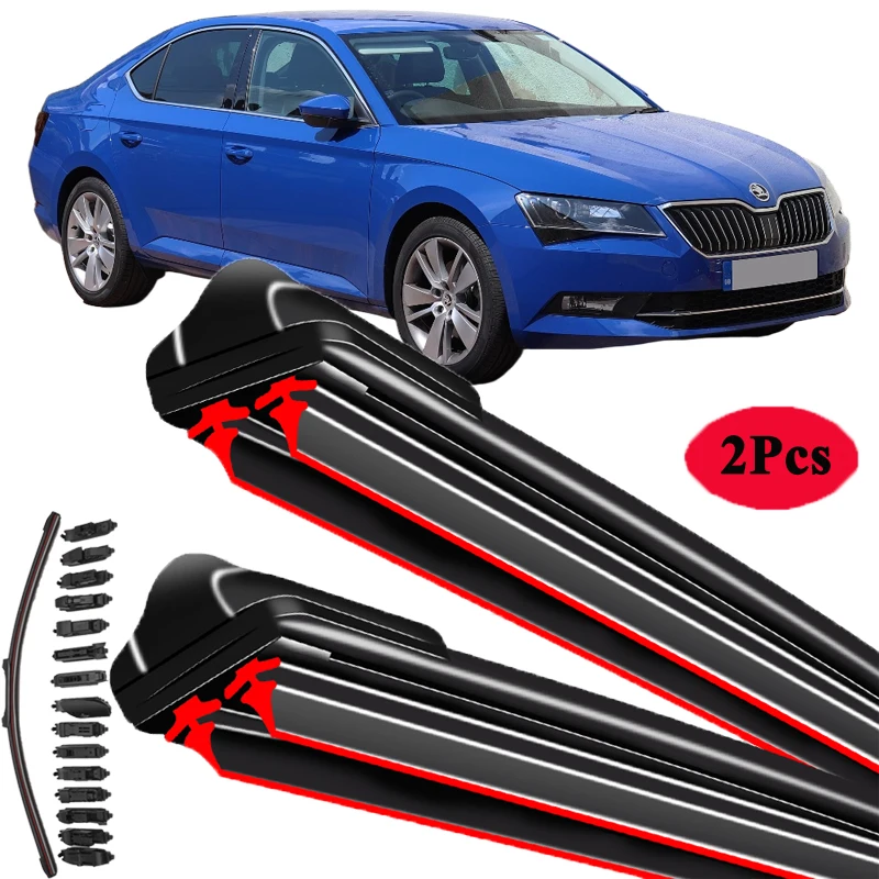 

For Skoda Superb B5 3U B6 3T B8 NP 3V Sedan Hatchback Wagon 2004 2008 2009 2010 2015 2016 2018 2019 2022 Car Brush Wiper Blades