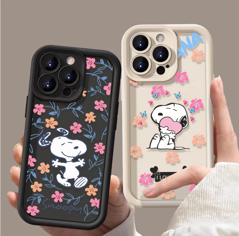 Cute Snoopy Case For Samsung Galaxy A16 A15 A14 A13 A56 A55 A54 A53 A52 A52S A36 A35 A34 A33 A26 A25 A24 A06 A05S A05 M15 M16 - náhled 2