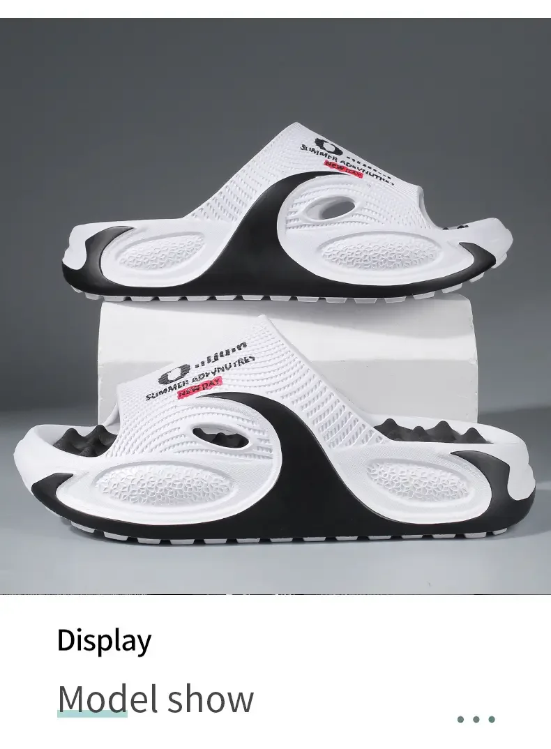 Sommer-Outdoor-Bekleidung für Damen und Herren: Dickbesohlte, geruchsabweisende und rutschfeste Herren-Slipper, Zweifach-Tragbare Strand-Sandalen und -Slipper – Detail 17
