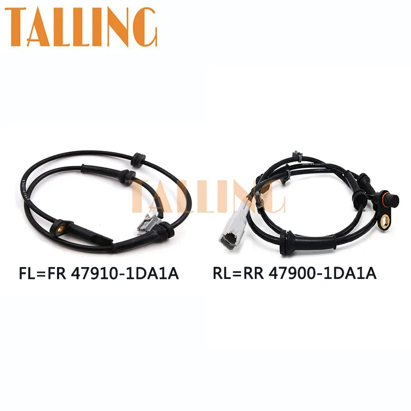 

2Pcs Front Rear Left Right ABS Wheel Speed Sensor for Nissan X-Trail T31 2WD Rogue Renault Koleos 47900-1DA1A 47910-1DA1A