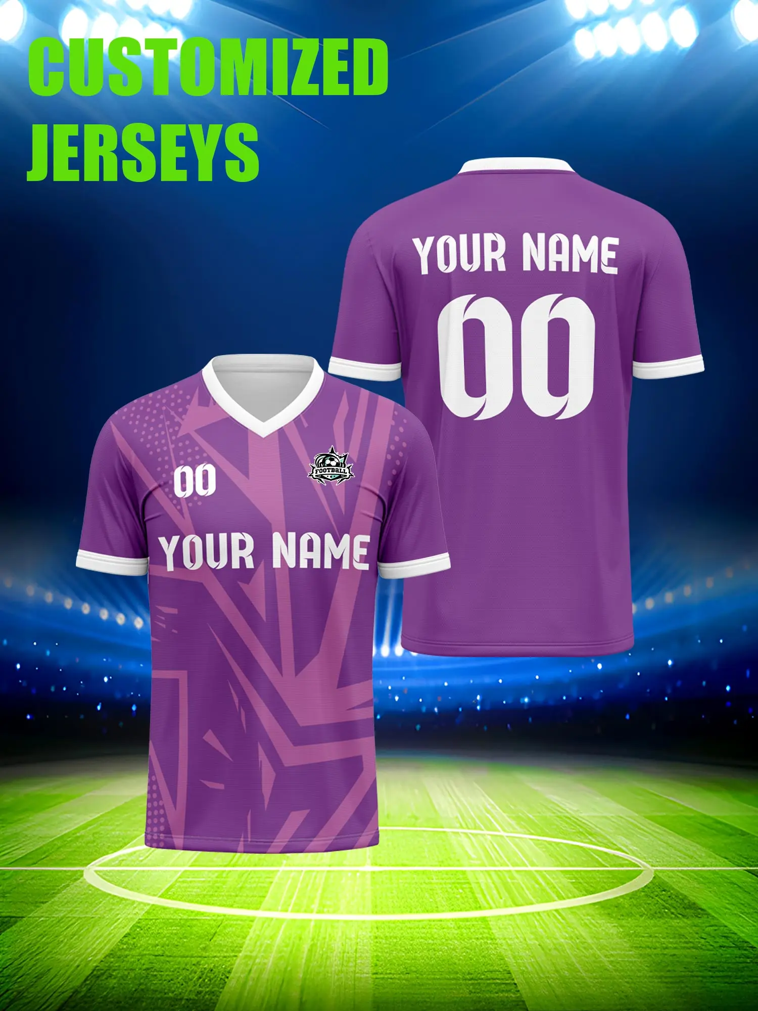 Custom Soccer Jersey With Custom Image, Number And Name, sport brand athletic team wear