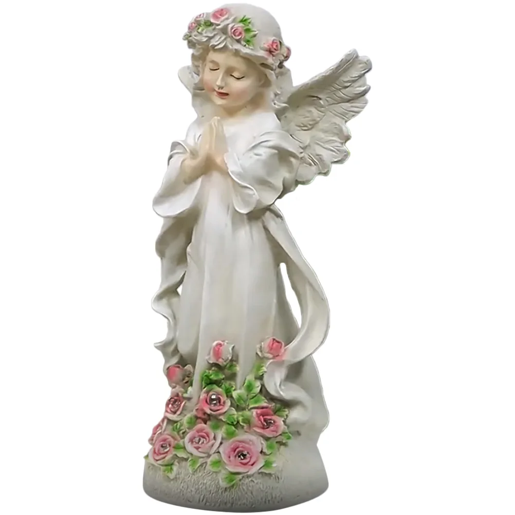 

Solar Angel Fairy Lights Garden Decor Statue Resin Craft Patio Lawn nament Night Lamp Yard Decoration FDS22021 Prayer Angel