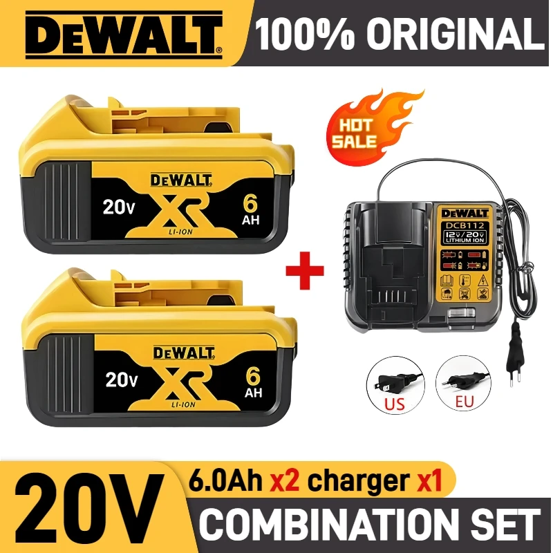 

100% Genuine DeWalt 20V battery, 6AH 5AH 2AH, DCB206, 20V, DCB205, DCB204, DCB200 replace for DeWalt 20V power tool battery