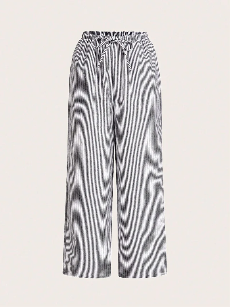 Pantalon décontracté rayé pour femme, saison scolaire, Wansheng 03/Wear, Europe et États-Unis, automne et hiver, nouveau