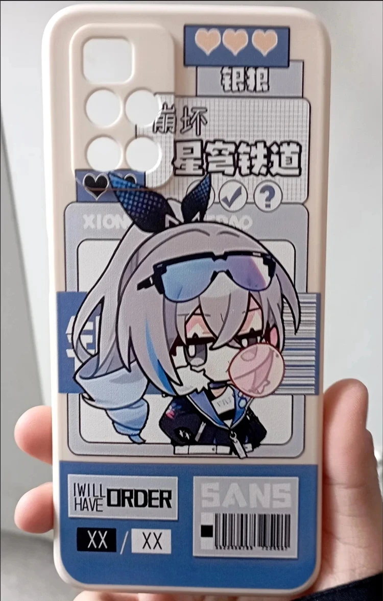 Honkai:Star Rail Jingyuan Luxo Original Silicone Soft Cover Para iPhone 13 14 Pro Max À Prova de Choque Telefone Nota Número