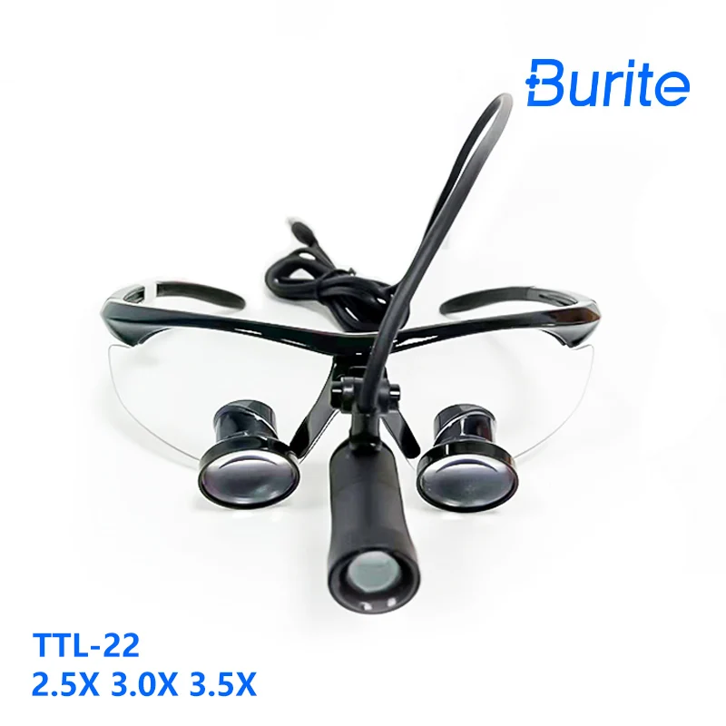 Burite New Arrival TTL Loupes 2.5X/3.0X/3.5X(Through The Lenses) IPD 52-72mm Customized Dental Surgical Loupes（2.5X/3X/3.5X TTL)