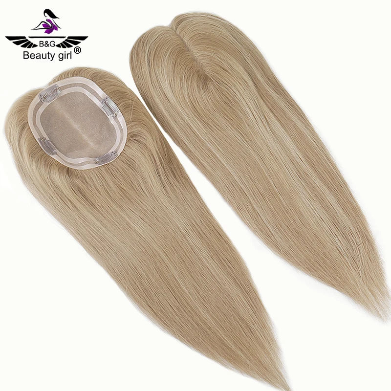 

Thinning Hair Solution Raw Blonde Virgin Real Human Hair Mixed Color Highlights Mono Base Hair Toppers Remy