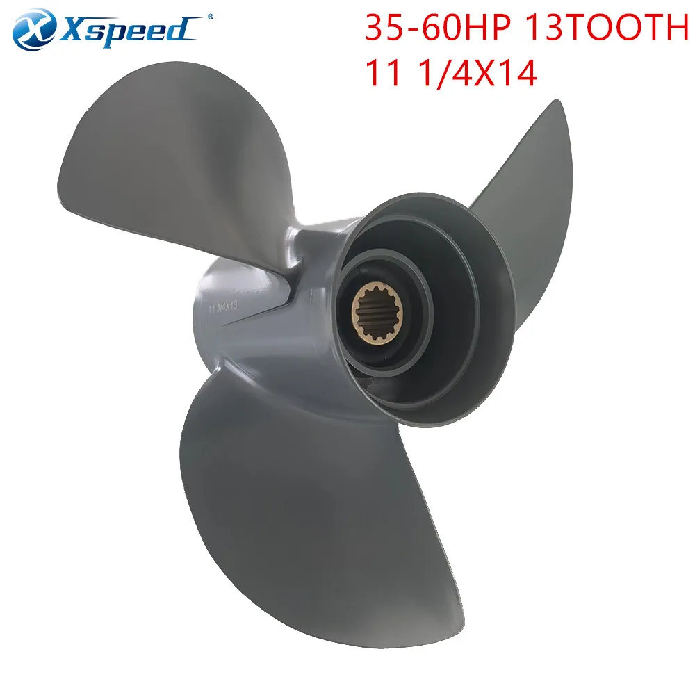 

Xspeed Propeller Fit Honda Outboard Engines 35HP 40HP 45HP 50HP 60HP Aluminum 13 Tooth Spline RH 11 1/4X14 58130-ZV5-014AH