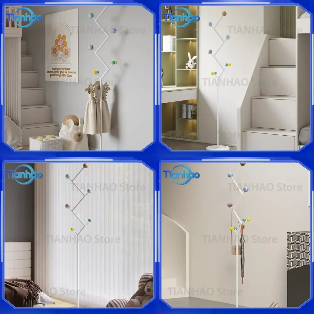 Minimalist Metal Garment Rack Freestanding Single Rod Clothes Hanger for Bedroom Sturdy Storage for Kids Home Living Room