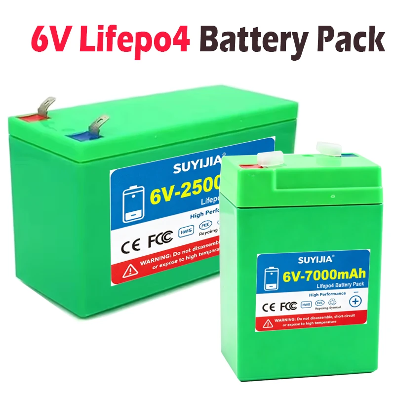 6V 7Ah 14Ah 25Ah 20Ah Lifepo4 Replacement Battery for ATV All Terrain Vehicle Electronic Scale Roll Gate Sprayer Child Car