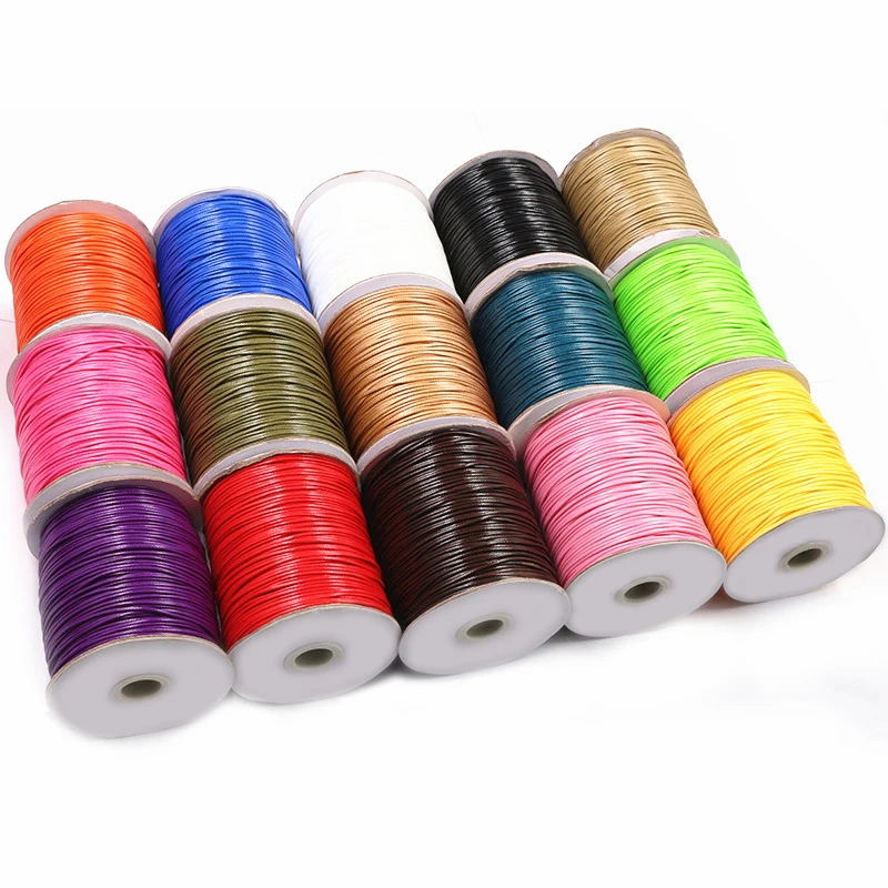 10m/lot 15 Colors Necklace Leather Cord Line Waxed Cord Cotton Thread String Strap Rope For DIY Jewelry Making Bracelet Supplies