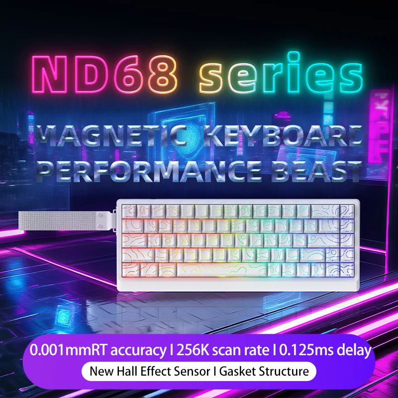 IROK ND63 MAX/ULTRA/ND68 Pro 0.001mm 빠른 트리거 8000HZ SOCD/RS 기계식 키보드 자석 스위치 게이밍 키보드 63/68키