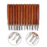 12pcs Wood Carving Tools Chisel Woodworking Carving Cutter Hand Tool Set Wood Carving Chisel DIY Peeling Woodcarving